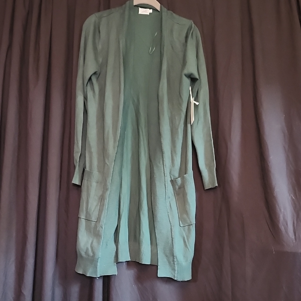 Cielo Forest Green Knit Cardigan